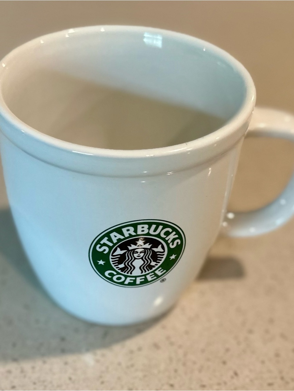 Starbucks White Ceramic Mug with Green Logo